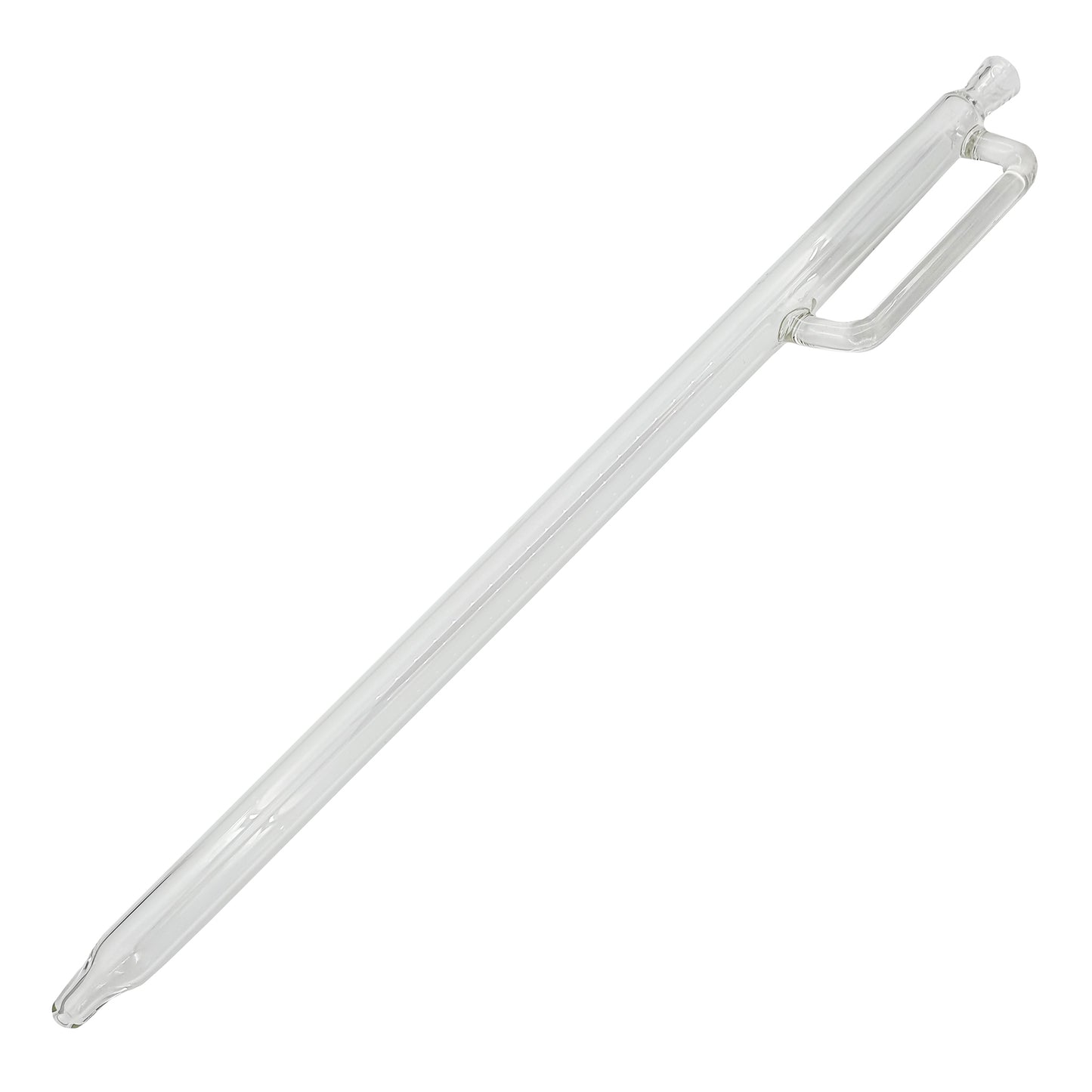 glass barrel thief 49cm long on white background