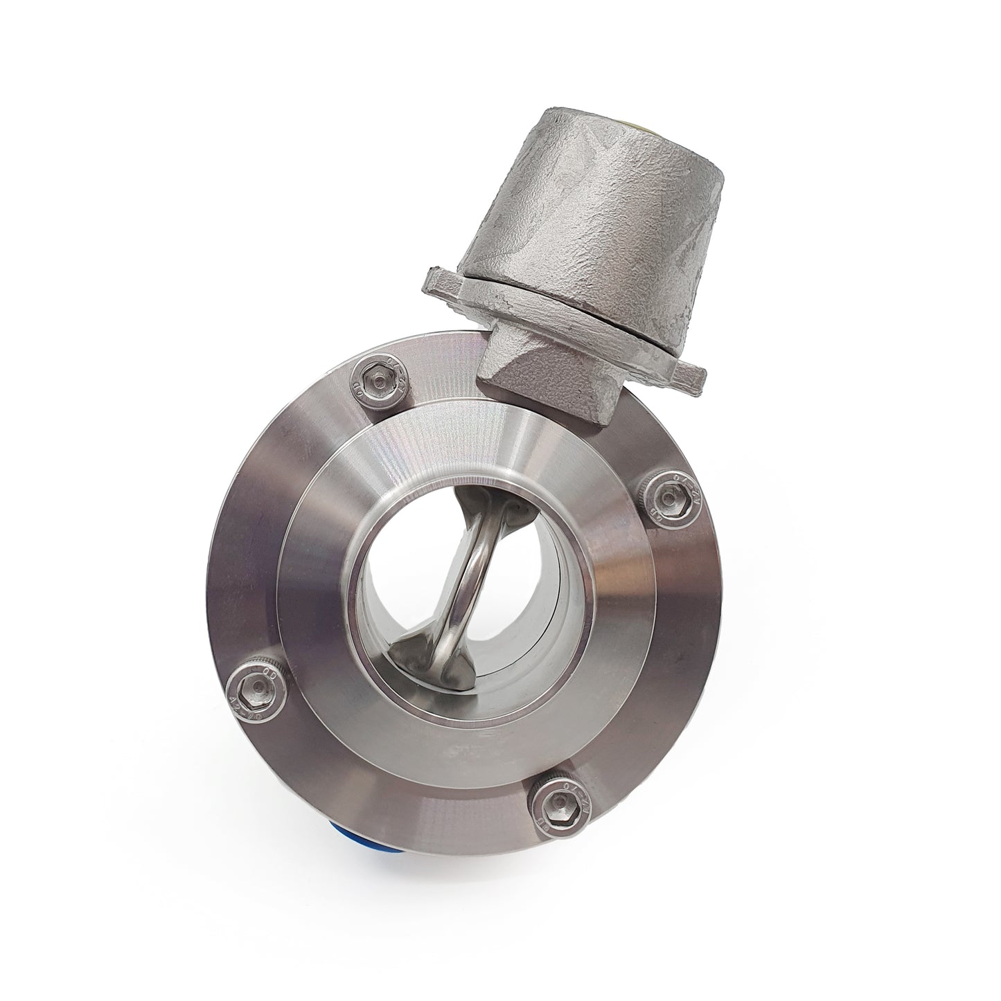 Metal valve on a white background