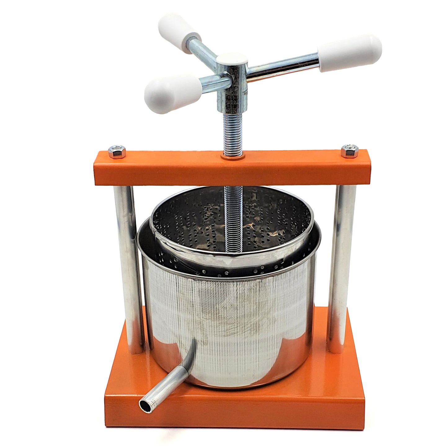 Fruit Press – Manual Screw Press – Stainless Steel – 20cm Diameter