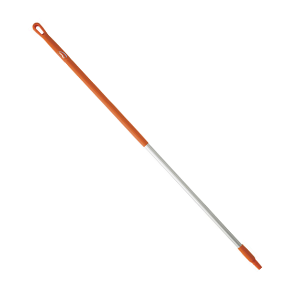 A long-handled cleaning tool with an orange looped handle, a silver metal shaft, and an orange tip, shown diagonally on a plain white background.