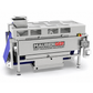 Maurer GEP fruit processing machinery, featuring a stainless steel frame with blue side components, shown on a white background.