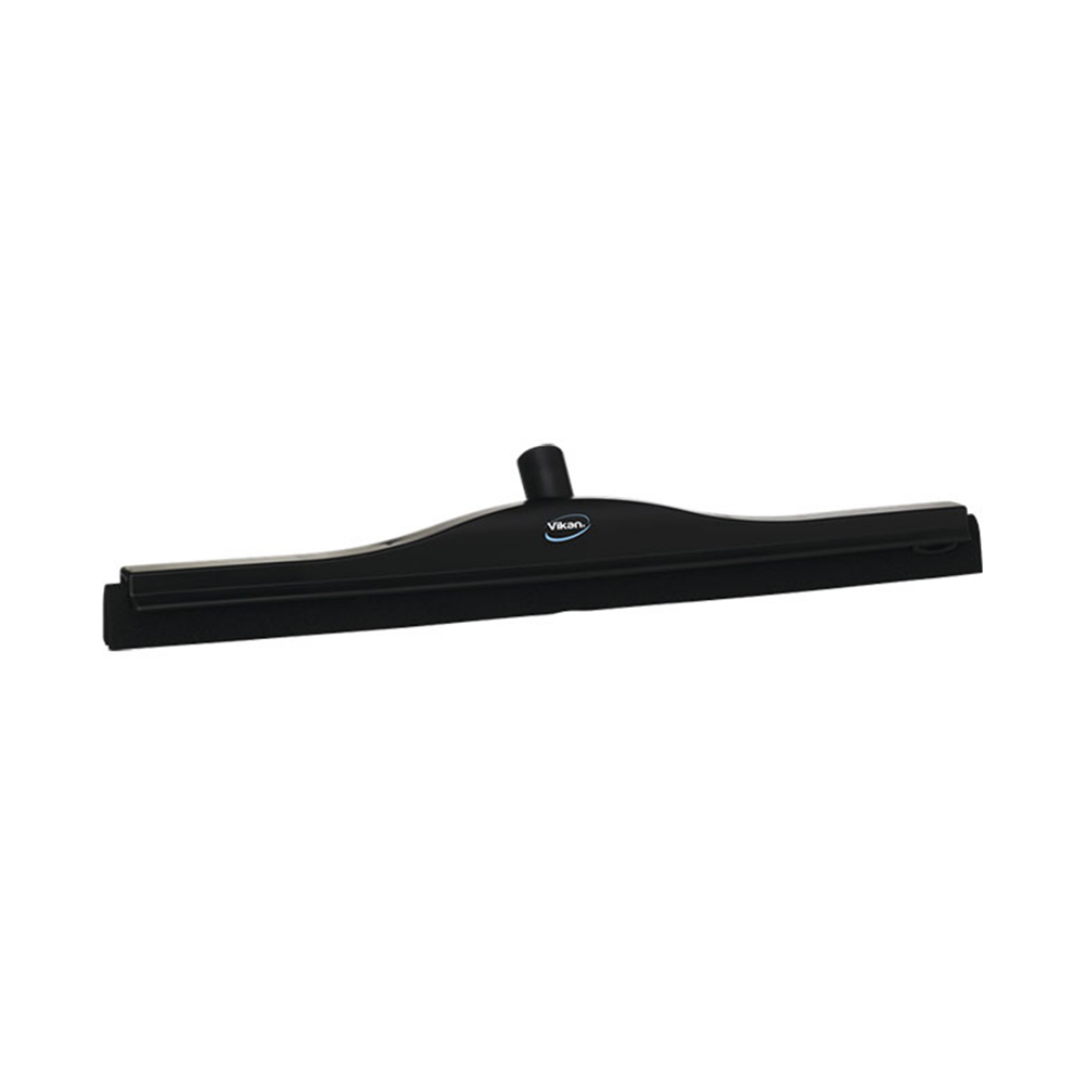 A black Vikan brand squeegee with a flexible black rubber blade and a small  logo, shown against a plain white background.