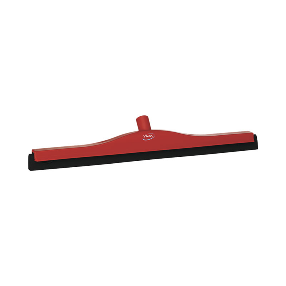 A red and black Vikan squeegee shown on a plain white background.