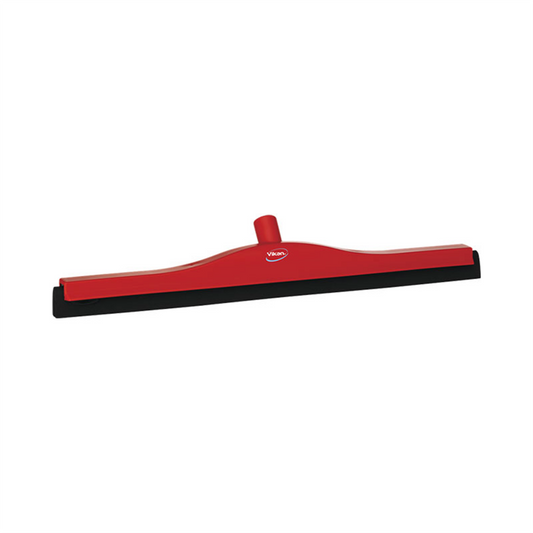 A red and black Vikan squeegee shown on a plain white background.