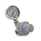 Pressure gauge on a white background
