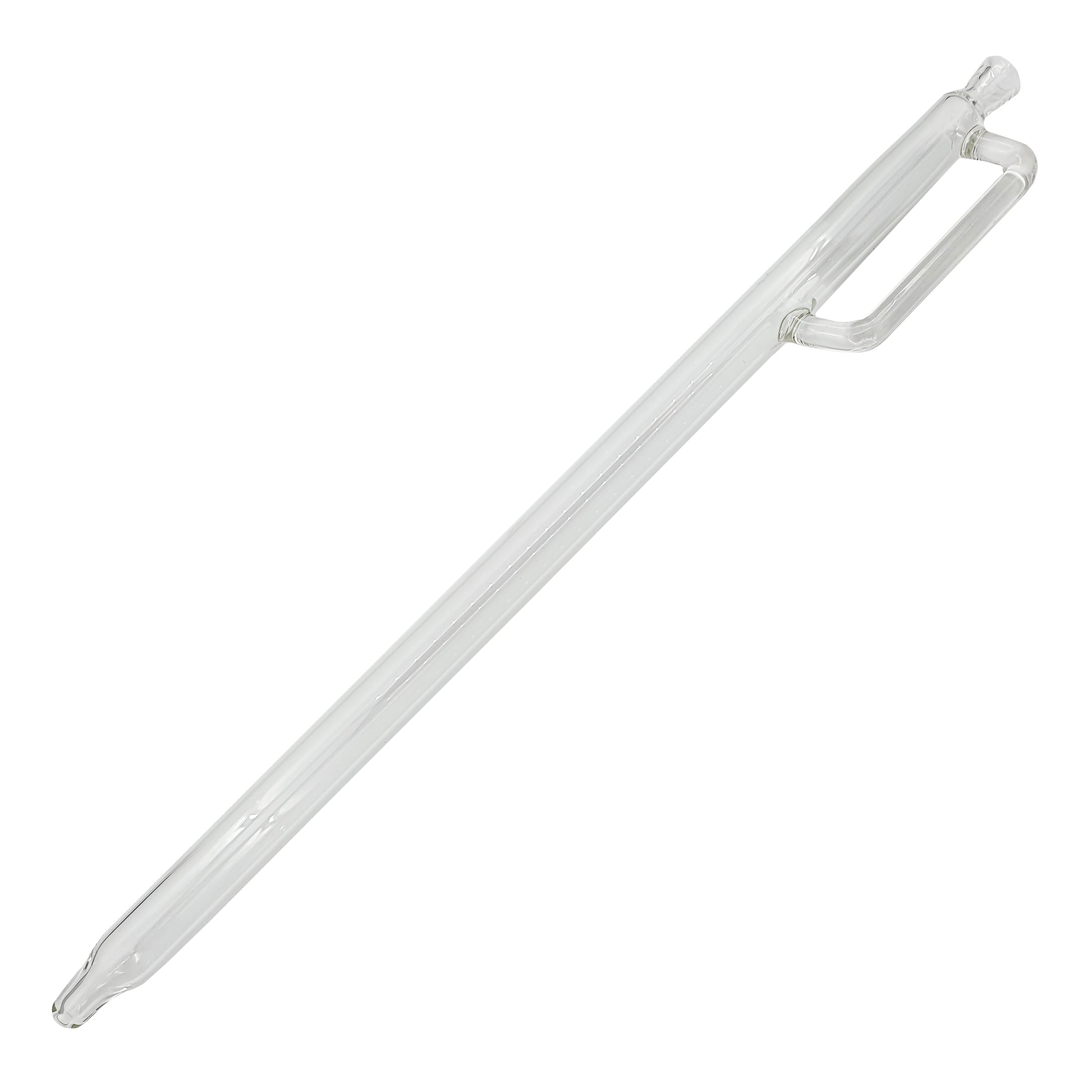glass barrel thief 49cm long on white background