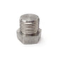 Metal hex nut on a white background