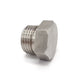 Metal hexagonal fitting on a white background