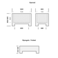 Technical dimension diagram of a furniture component or panel shown in two states: 'Opened' with measurements 1200/800, 1120/660, and 890/590, and 'Ripiegato / Folded' with a folded measurement of 293/298, on a white background.