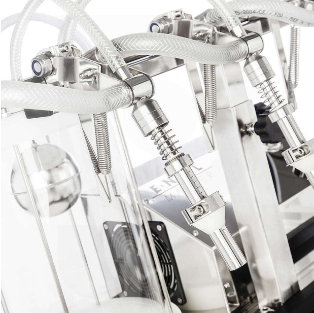 close up of filling nozzles