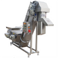 Industrial conveyor belt sorter machine with a metal frame, control panel, and motors, branded MAURER, shown on a plain white background.
