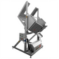A heavy-duty industrial fruit tipper with a tilted stainless steel bowl on a hydraulic lift base, featuring a control panel and a Maurer Gep logo.