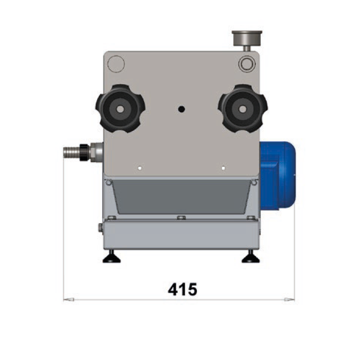 Mechanical component with dimensions on a white background