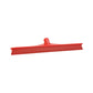 A red plastic squeegee with a flat, wide blade and a short handle, shown against a plain white background.