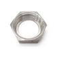 Metal hex nut on a white background