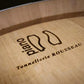 piano model wine barrel - wooden wine barrel with piano burnt into the wood. 
