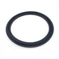 Black rubber ring on a white background
