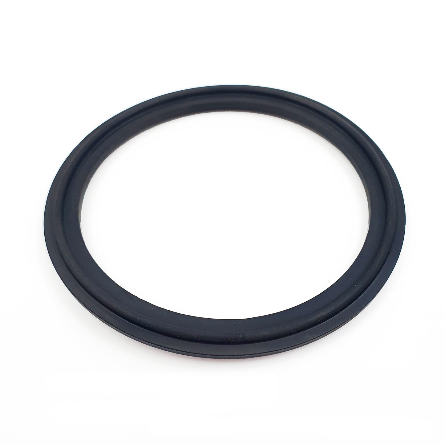 Black rubber ring on a white background