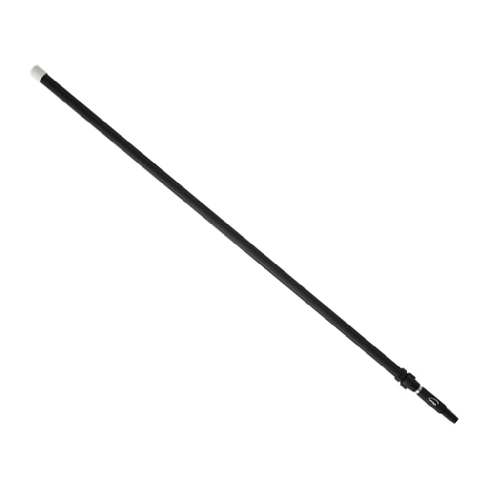 A long black pole with a white tip and a black connector section, shown diagonally on a plain white background.